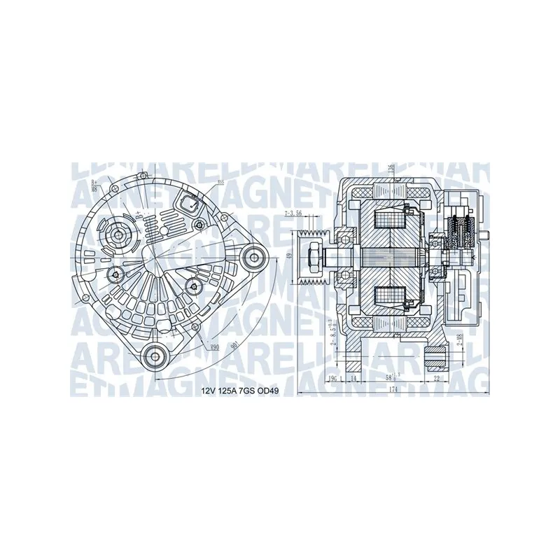 Alternateur MAGNETI MARELLI 063732058010