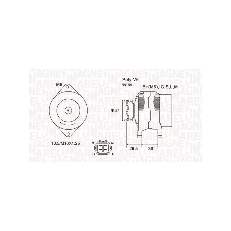 Alternateur MAGNETI MARELLI 063732102010