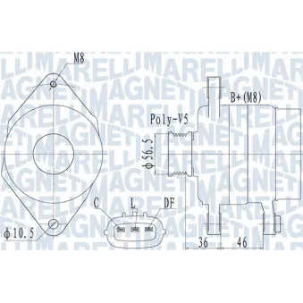 Alternateur MAGNETI MARELLI 063732127010