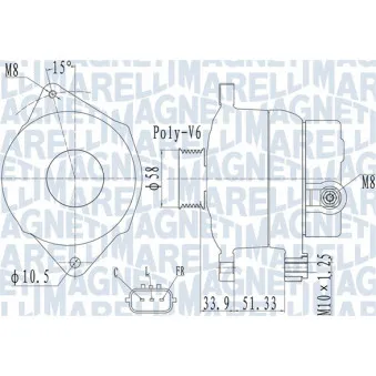 Alternateur MAGNETI MARELLI 063732138010