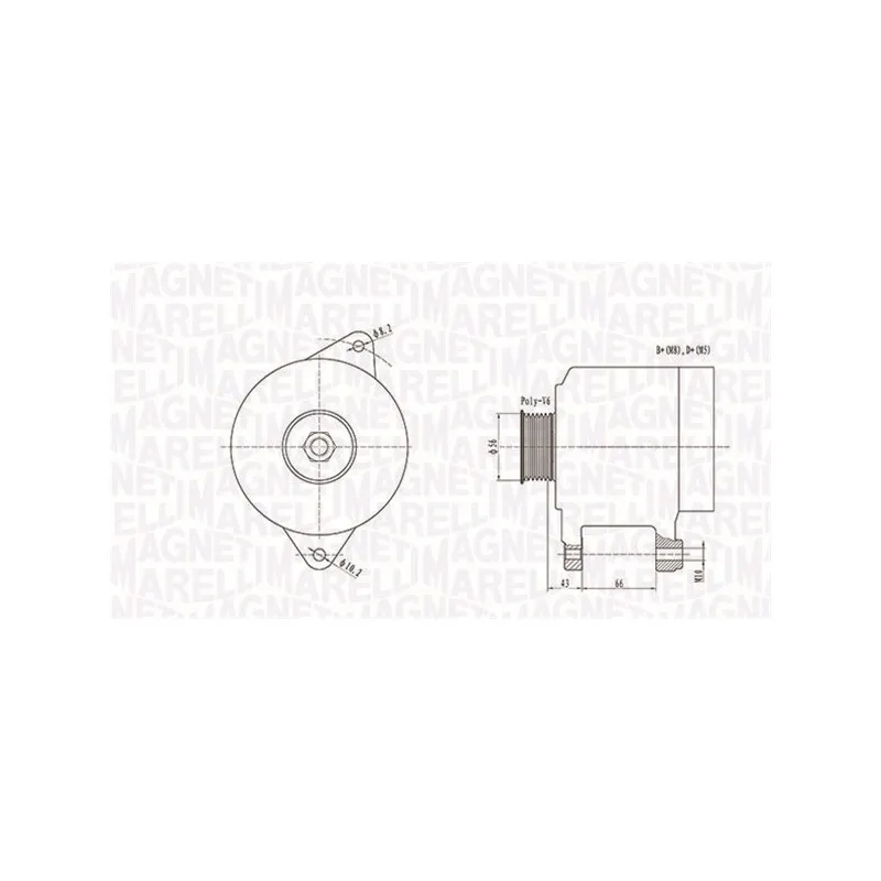 Alternateur MAGNETI MARELLI 063738250010