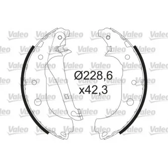 Jeu de mâchoires de frein VALEO 564207