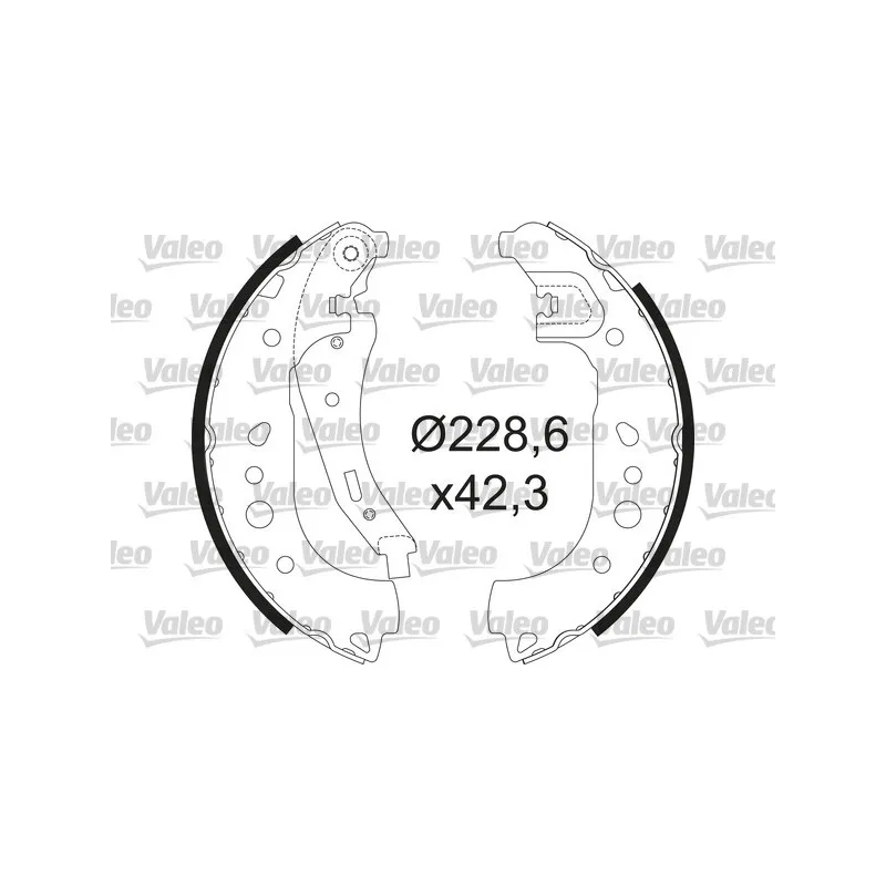 Jeu de mâchoires de frein VALEO 564208
