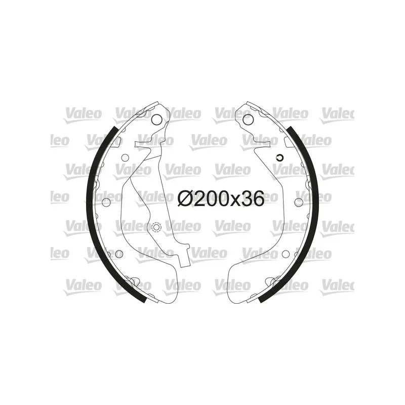 Jeu de mâchoires de frein VALEO 564213