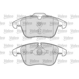 Jeu de 4 plaquettes de frein avant VALEO 601653