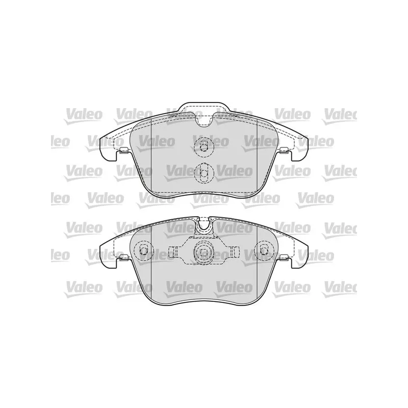 Jeu de 4 plaquettes de frein avant VALEO 601653