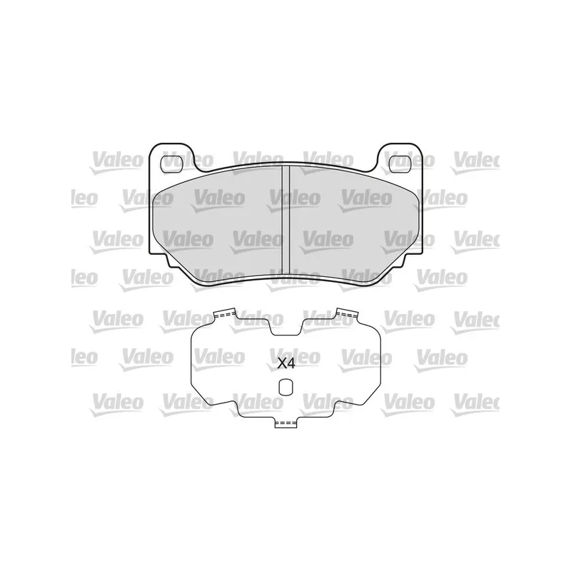 Jeu de 4 plaquettes de frein avant VALEO 601661