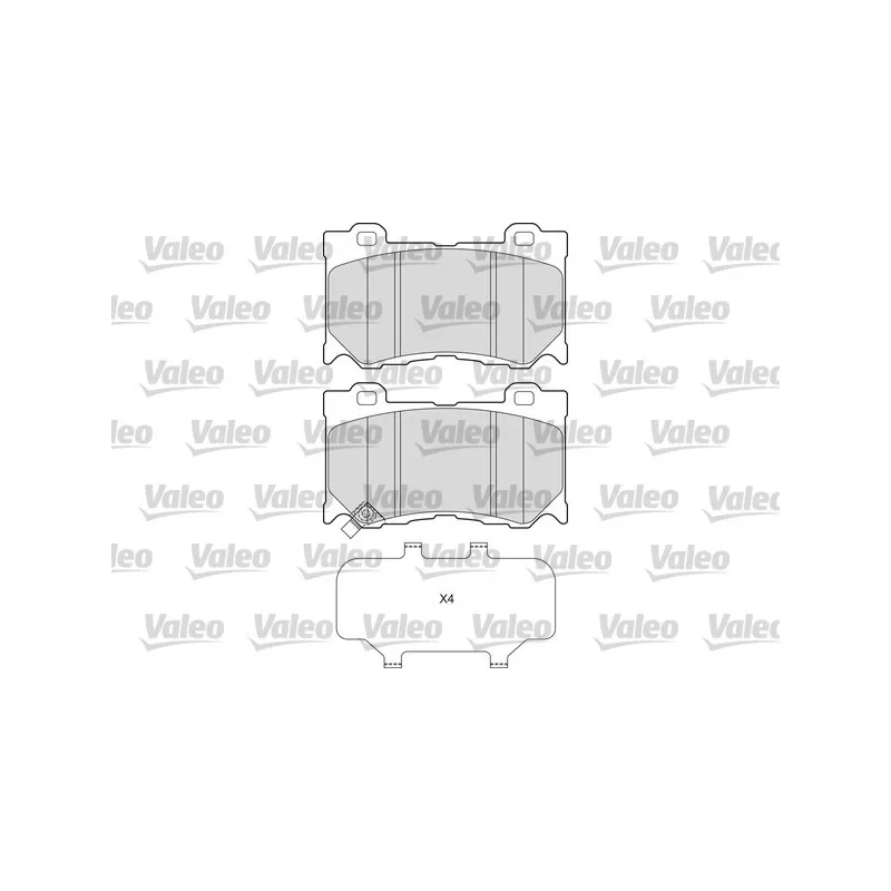 Jeu de 4 plaquettes de frein avant VALEO 601663