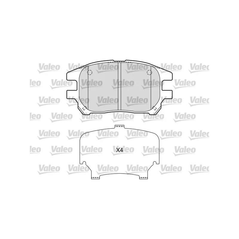 Jeu de 4 plaquettes de frein avant VALEO 601664