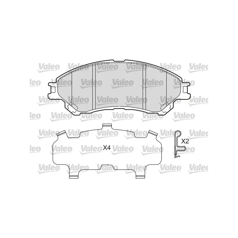 Jeu de 4 plaquettes de frein avant VALEO 601667