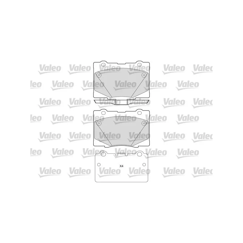 Jeu de 4 plaquettes de frein avant VALEO 601669