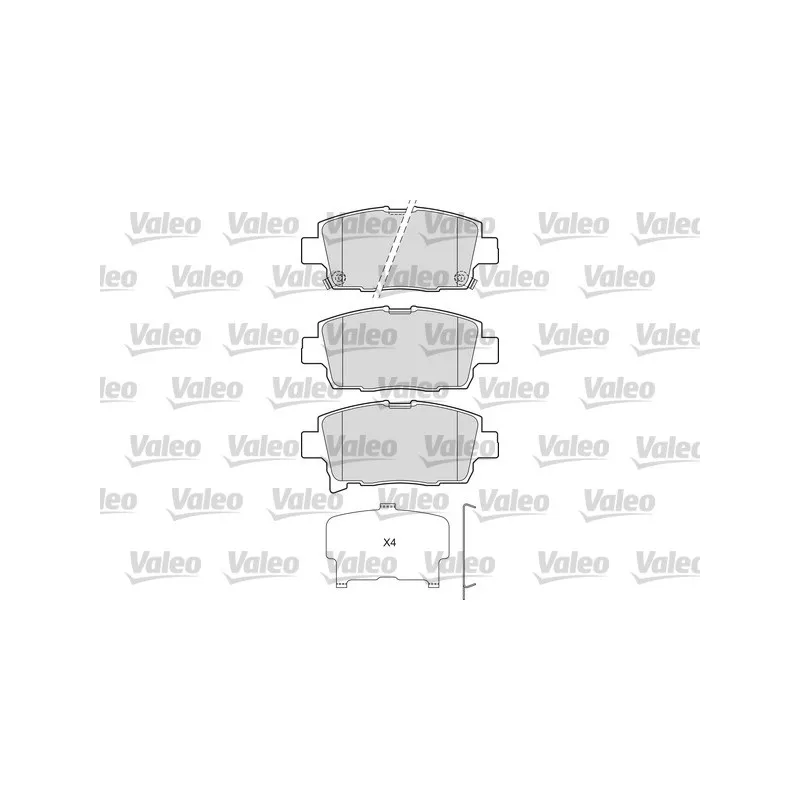 Jeu de 4 plaquettes de frein avant VALEO 601673