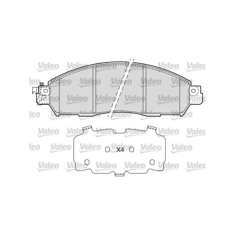 Jeu de 4 plaquettes de frein avant VALEO 601680