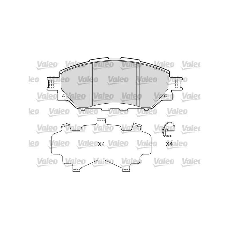 Jeu de 4 plaquettes de frein avant VALEO 601681