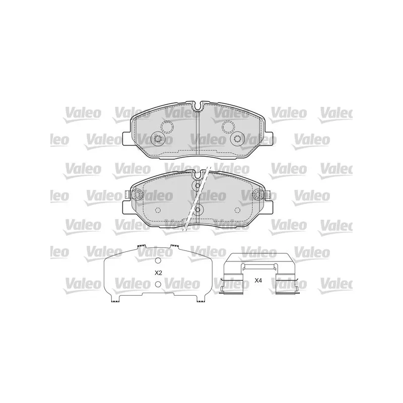 Jeu de 4 plaquettes de frein avant VALEO 601691