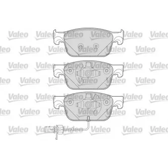 Jeu de 4 plaquettes de frein avant VALEO 601693