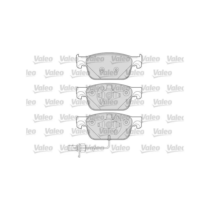 Jeu de 4 plaquettes de frein avant VALEO 601693