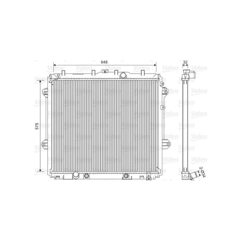 Radiateur, refroidissement du moteur VALEO 701555