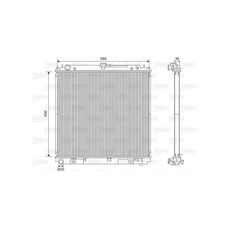 Radiateur, refroidissement du moteur VALEO 701610