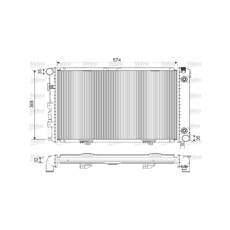 Radiateur, refroidissement du moteur VALEO 733135