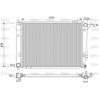 Radiateur, refroidissement du moteur VALEO 733144