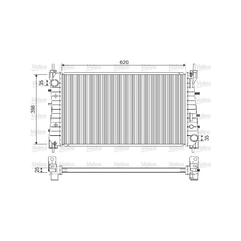 Radiateur, refroidissement du moteur VALEO 733203