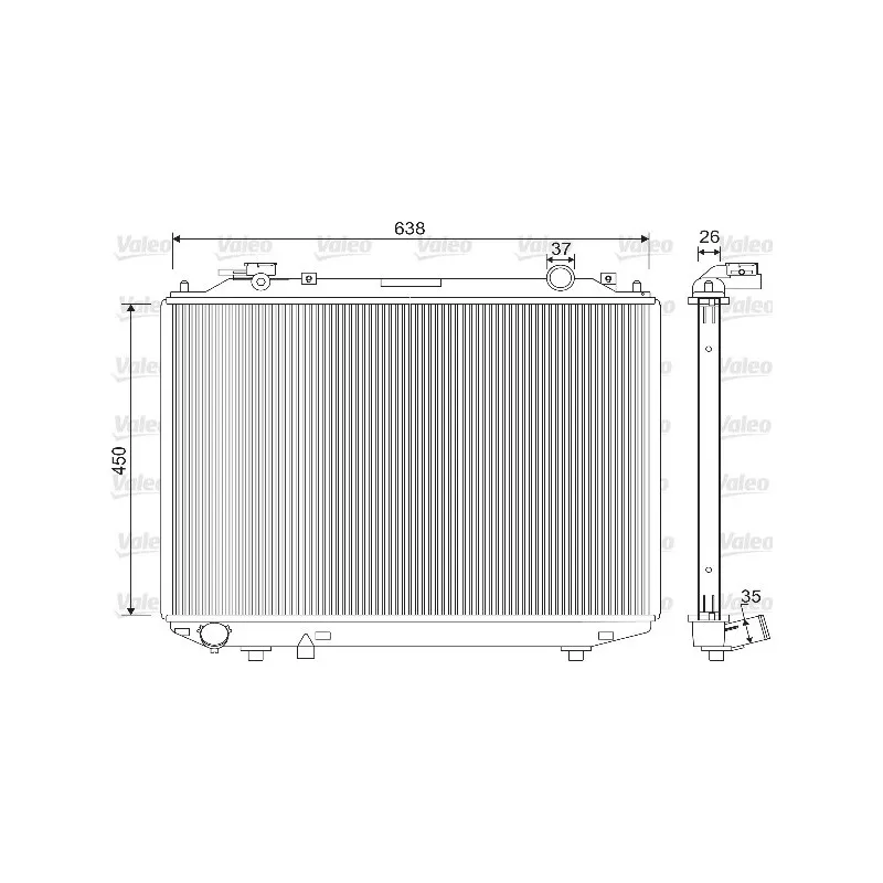 Radiateur, refroidissement du moteur VALEO 733212