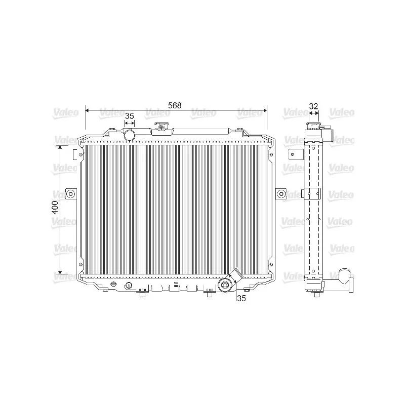 Radiateur, refroidissement du moteur VALEO 733227