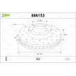 Jeu de 2 disques de frein avant VALEO 886153 - Visuel 1