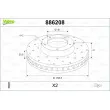 Jeu de 2 disques de frein avant VALEO 886208 - Visuel 1