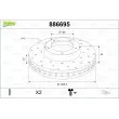 Jeu de 2 disques de frein avant VALEO 886695 - Visuel 1