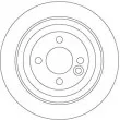 Jeu de 2 disques de frein arrière TRW DF6523 - Visuel 2