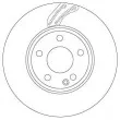 Jeu de 2 disques de frein avant TRW DF6591 - Visuel 2