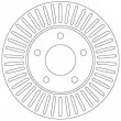 Jeu de 2 disques de frein avant TRW DF6922 - Visuel 2