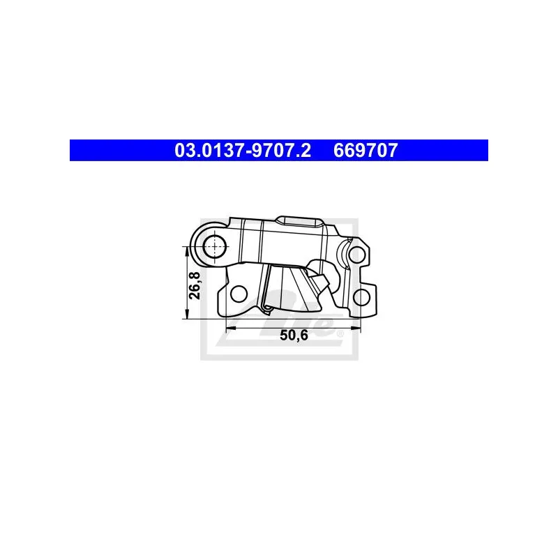 Kit d'accessoires, mâchoires de frein de stationnement ATE 03.0137-9707.2