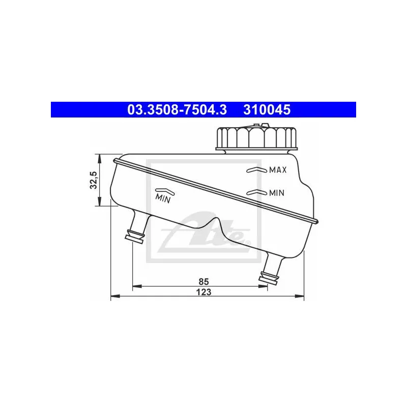 Vase d'expansion, liquide de frein ATE 03.3508-7504.3