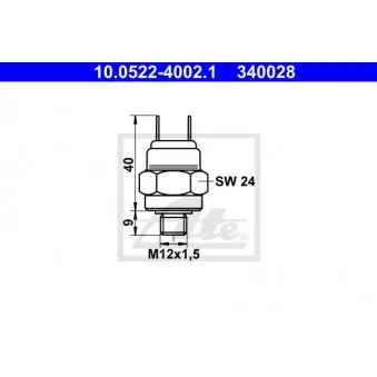 Pressostat, hydraulique des freins ATE 10.0522-4002.1