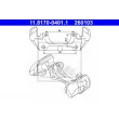 Support, étrier de frein ATE 11.8170-0401.1 - Visuel 1