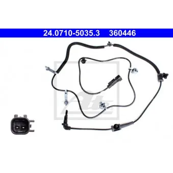 Capteur, vitesse de roue ATE 24.0710-5035.3