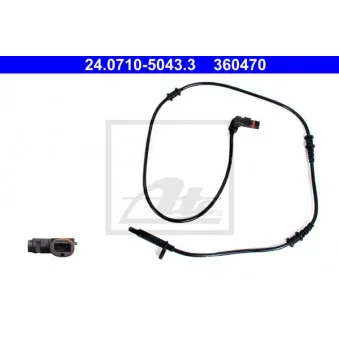 Capteur, vitesse de roue ATE 24.0710-5043.3