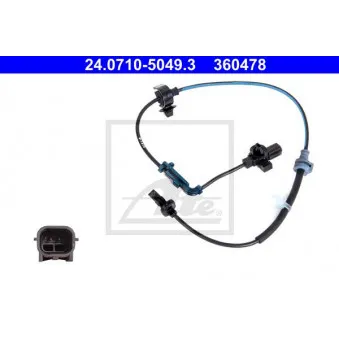 Capteur, vitesse de roue ATE 24.0710-5049.3