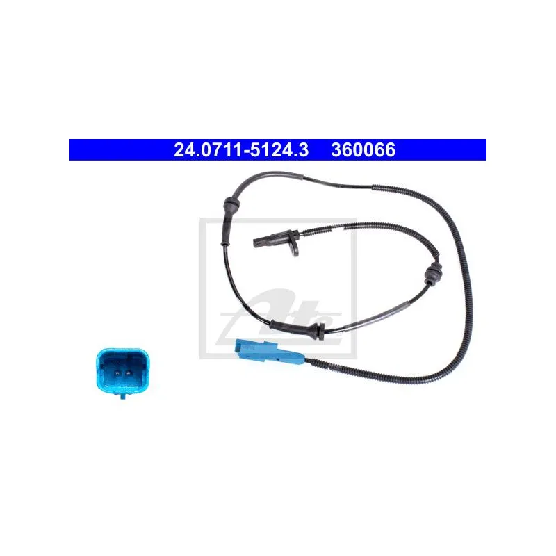 Capteur, vitesse de roue ATE 24.0711-5124.3