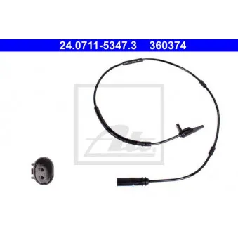 Capteur, vitesse de roue ATE 24.0711-5347.3