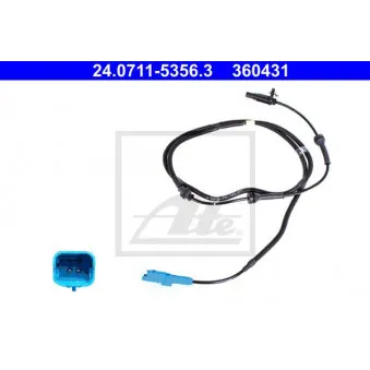 Capteur, vitesse de roue ATE 24.0711-5356.3