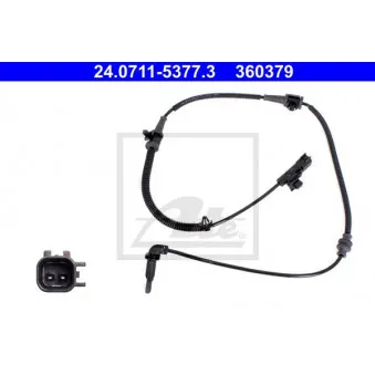 Capteur, vitesse de roue ATE 24.0711-5377.3