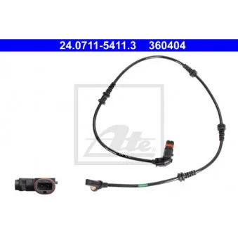 Capteur, vitesse de roue ATE 24.0711-5411.3