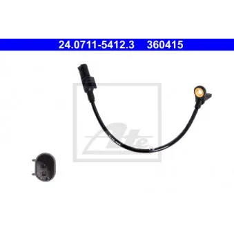 Capteur, vitesse de roue ATE 24.0711-5412.3