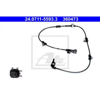 Capteur, vitesse de roue ATE 24.0711-5593.3