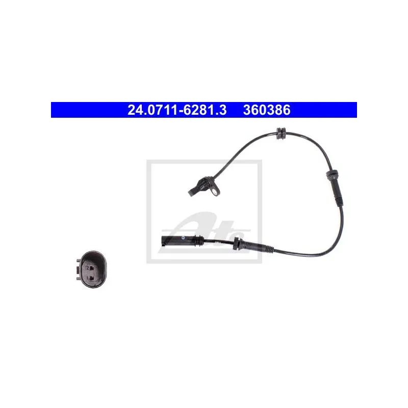 Capteur, vitesse de roue ATE 24.0711-6281.3