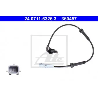 Capteur, vitesse de roue ATE 24.0711-6326.3
